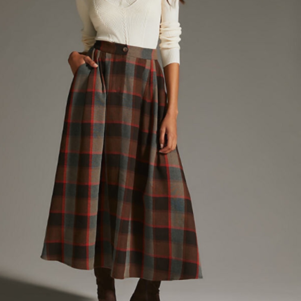 Mare Mare x Anthropologie Full Plaid Skirt